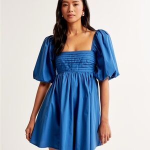 A&F Emerson Poplin Puff Sleeve Mini Dress
